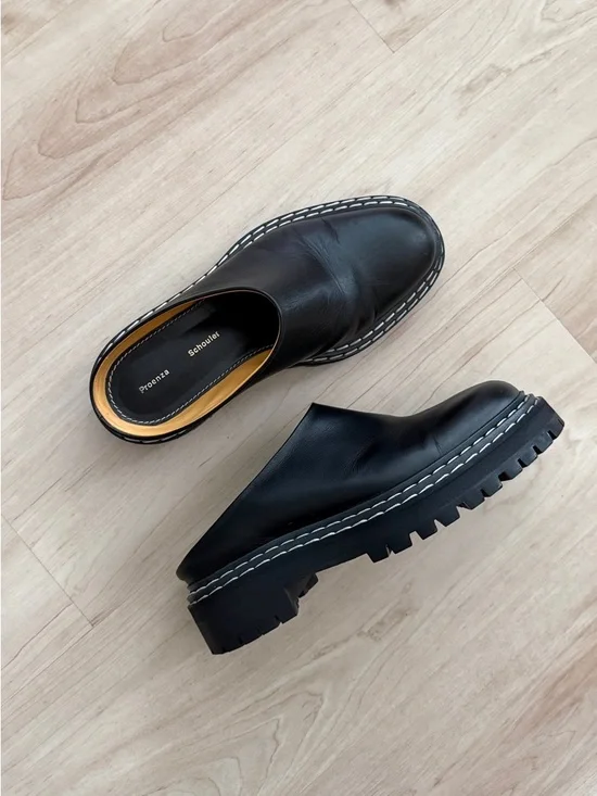 Proenza Schouler Leather Lug Sole Mules - Picture 3 of 9